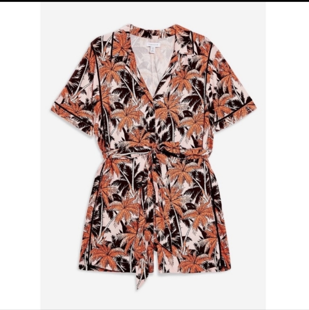 Topshop Tropical Print Romper